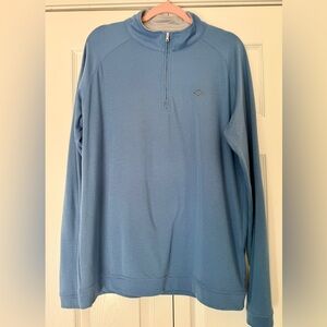 Peter Millar Light Blue Zip-Up Sweater